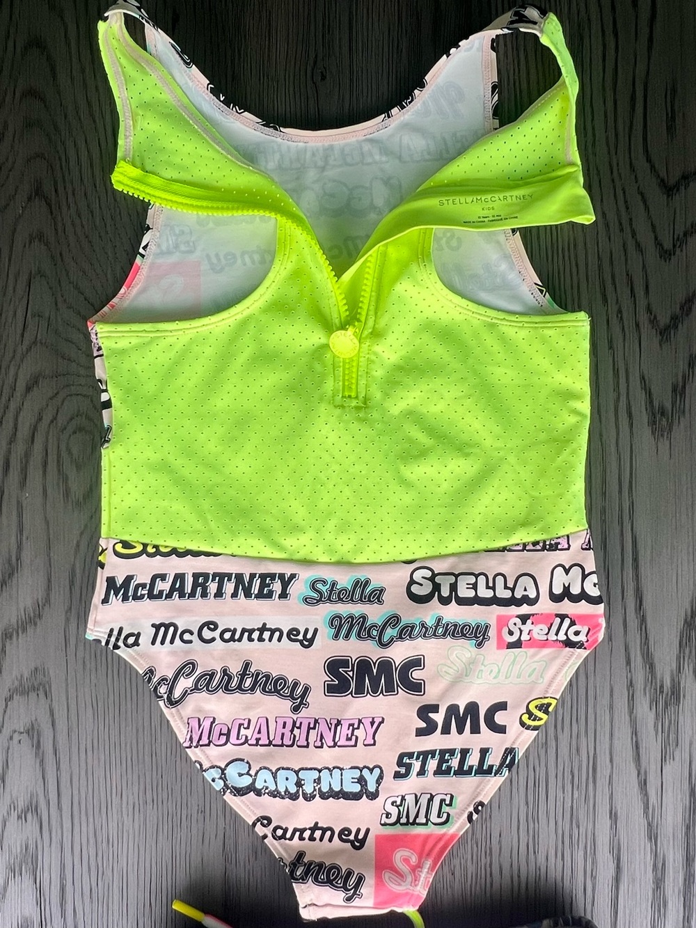 Stella McCartney Kids Sport Logo Print Swimsuit and matching Shorts - Picture 11 of 12